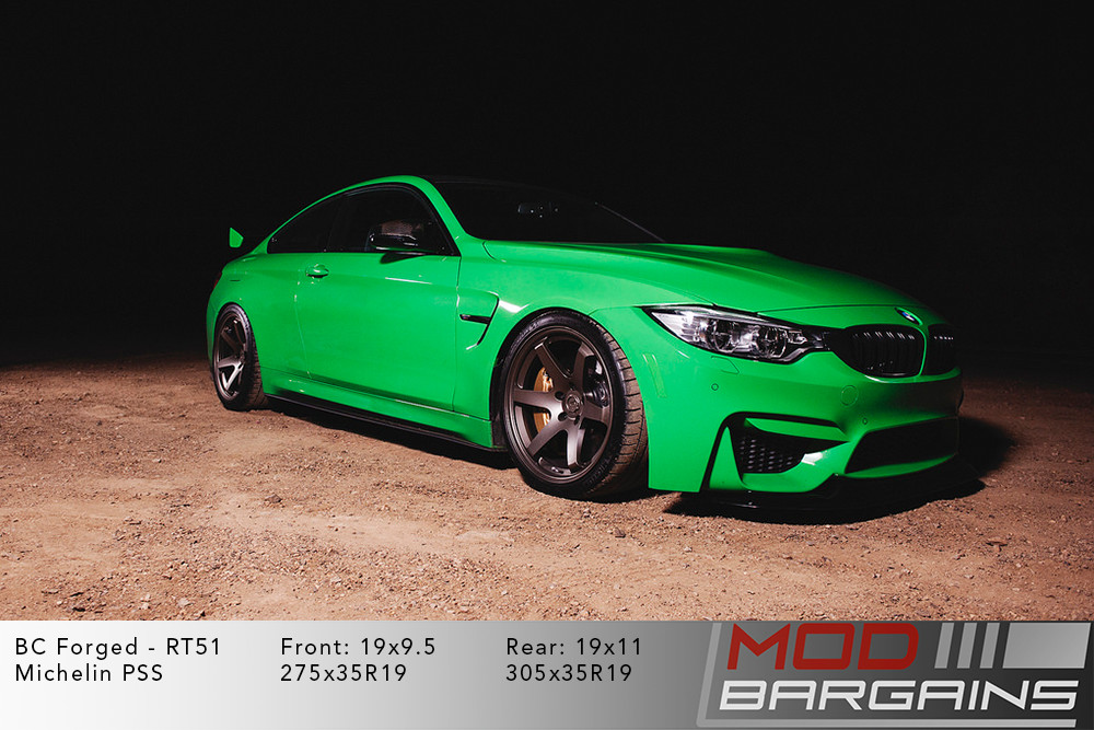 2015+ BMW F82 M4 Green BC Forged RT51 Matte Bronze Wheels