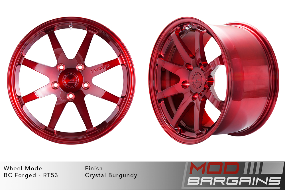 BC Forged RT53 7 Spoke Crystal Burgundy Wheels