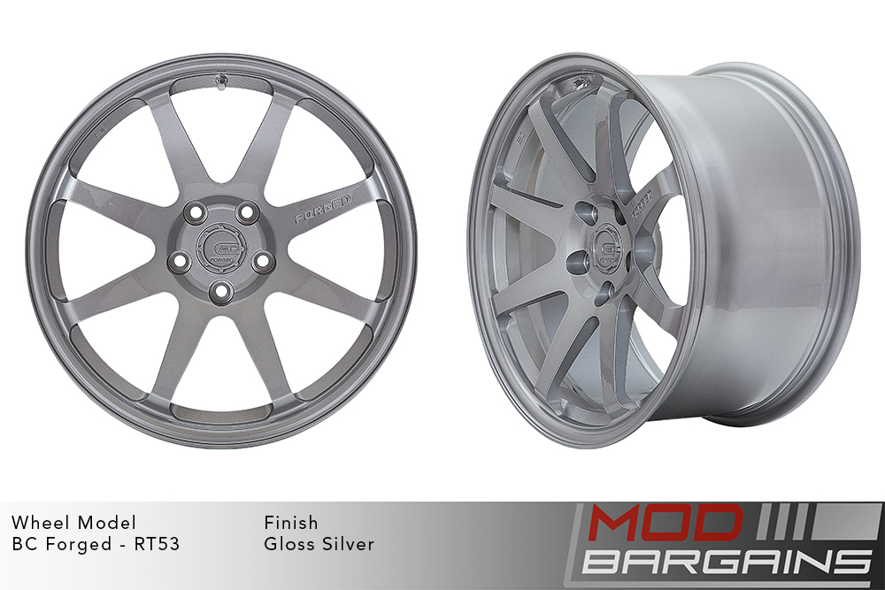 BC Forged RT53 7 Spoke Gloss Silver Wheels