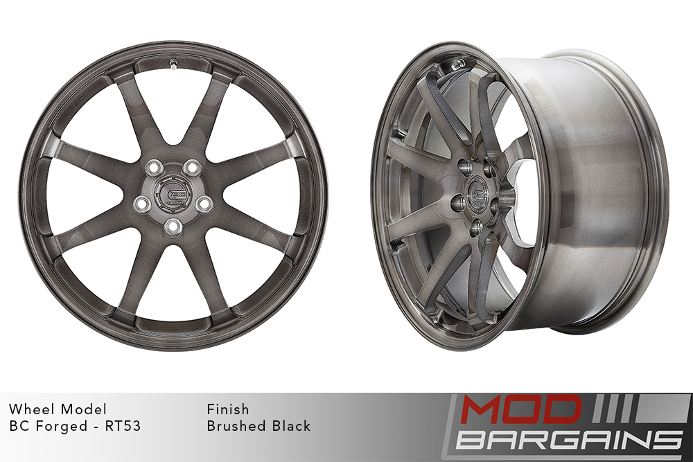 BC Forged RT53 7 Spoke Brushed Black Wheels