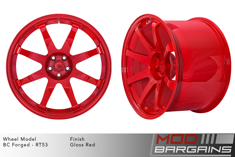 BC Forged RT53 7 Spoke Gloss Red Wheels