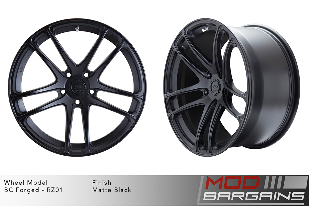 BC Forged RZ01 Split 5 Spoke Matte Black Wheels