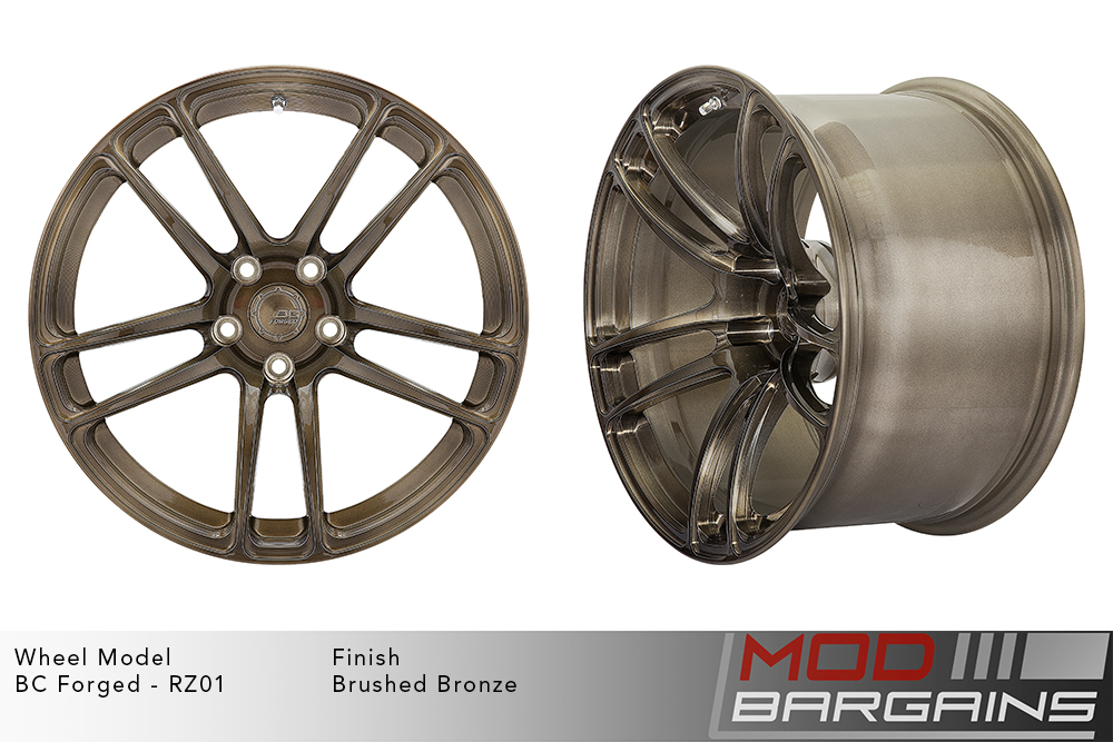 BC Forged RZ01 Split 5 Spoke Wheels Brushed Bronze