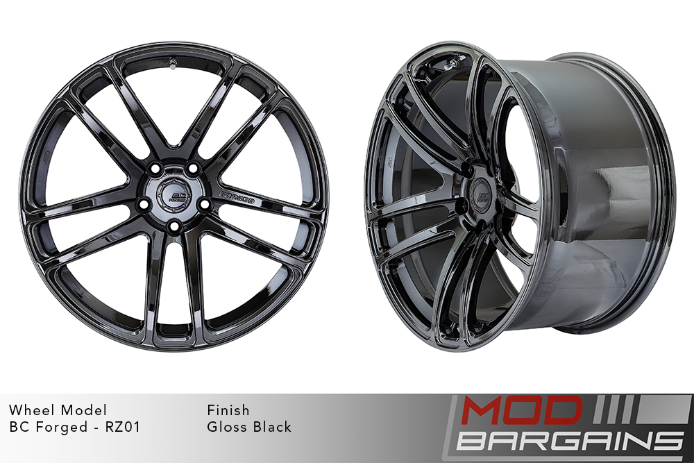 BC Forged RZ01 Split 5 Spoke Wheels Gloss Black