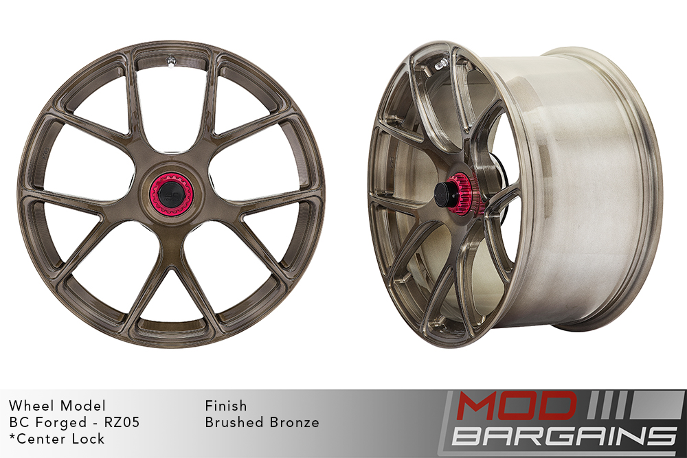 BC Forged RZ05 Split 5 V Spoke Wheels Brushed Bronze