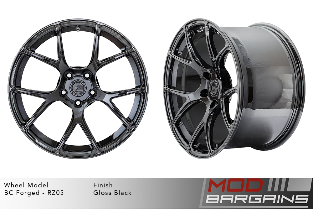 BC Forged RZ05 Split 5 V Spoke Wheels Gloss Black