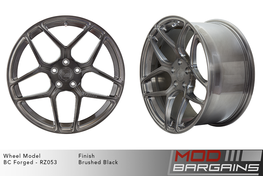 BC Forged RZ053 Split 5 Spoke Wheels Brushed Black Gunmetal