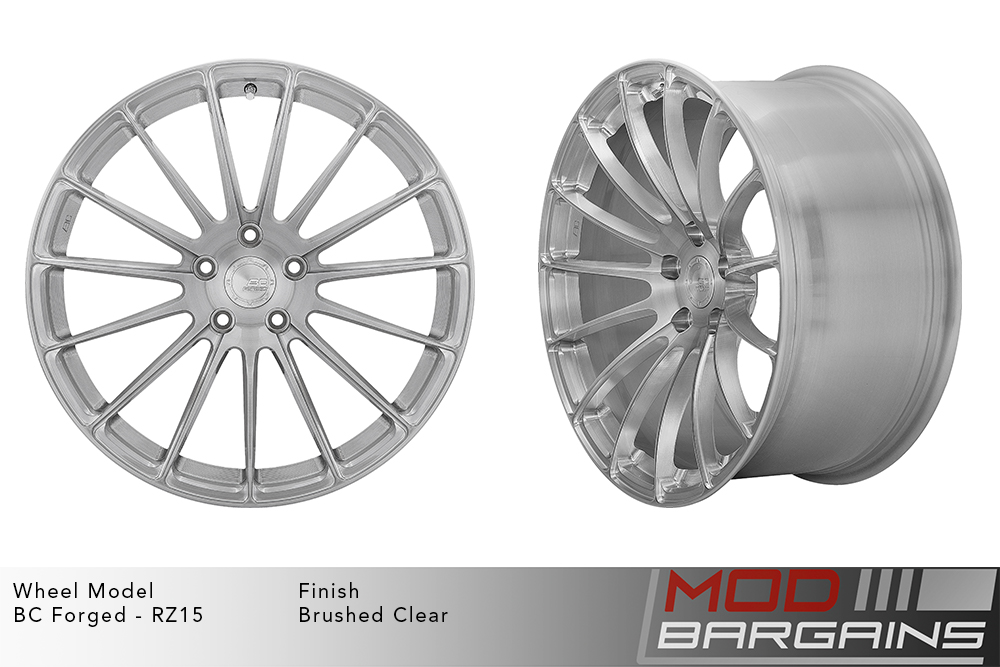 BC Forged RZ15 15 Spoke Matte Black Wheels