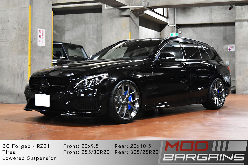 Mercedes E-Class E400 Wagon BC Forged RZ21 Gunmetal Brushed Black Wheels