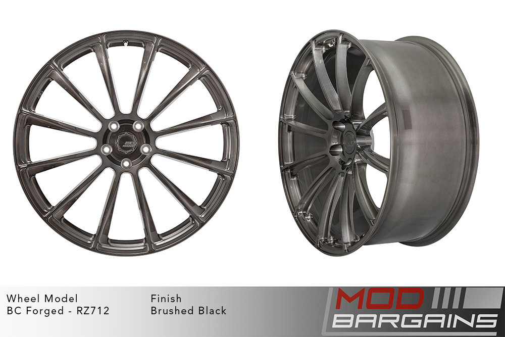 BC Forged RZ712 12 Spoke Brushed Black Gunmetal Wheels