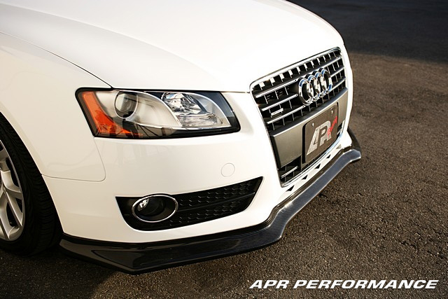 APR Performance Carbon Fiber Front Air Dam Installed Front View Audi A5 FA-505502
