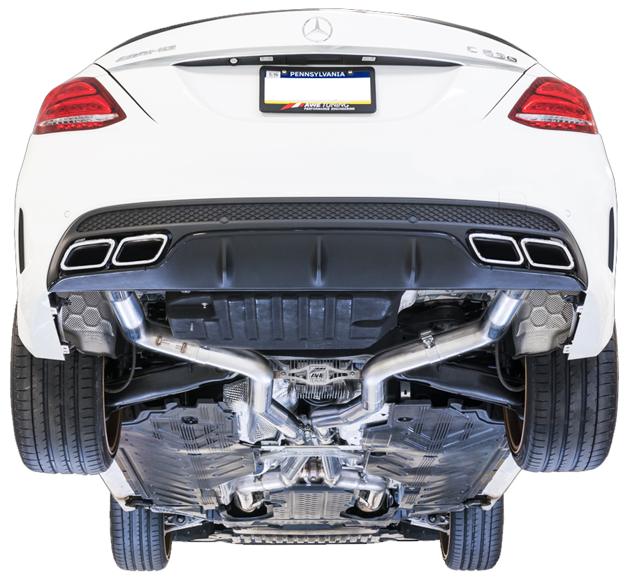 AWE Tuning Track Edition Exhaust System Installed on Mercedes Benz C63/S AMG W205