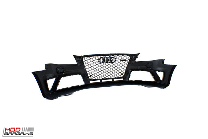 Audi A4/S4 B8 Front Bumper - RS4 Style - Chrome Grill 2009-2012, Black grill BP-AUA4B85-B modbargains.com