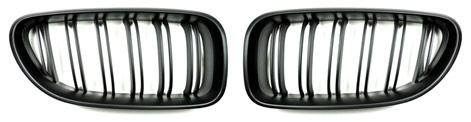 Front Kidney Grilles Dual Slat Gloss Black for 5-Series 6-Series M5/ M6 [F10/F12/F13] BM-0067-DS-MB