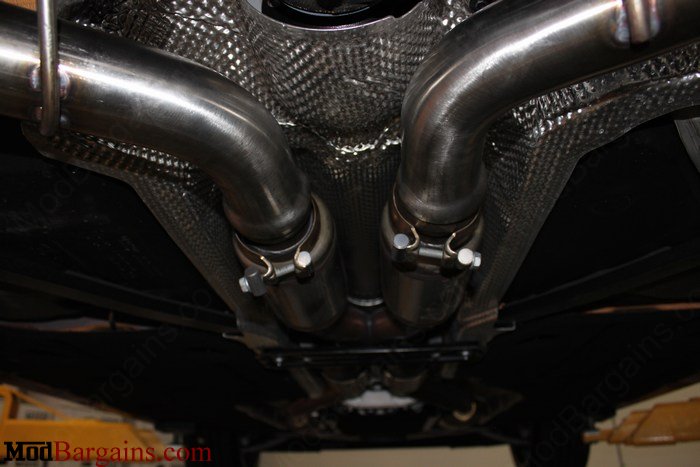 Billy Boat BMW M3 Axle-Back Exhaust Under Body View