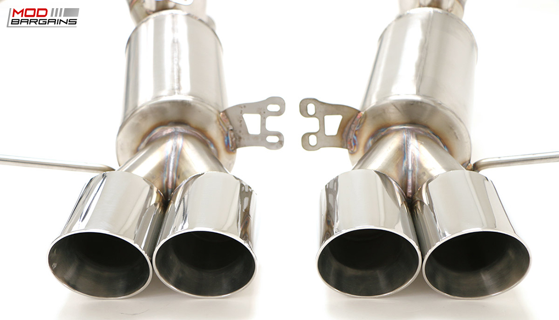 Billy Boat Bullet Exhaust w/ Round Tips Rear View for 2014-2016 Corvette C7