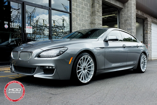 Beyern Aviatic 20 Inch Silver w/ Mirror Cut Face Wheels on BMW 6 Series Gran Coupe 3/4 Front