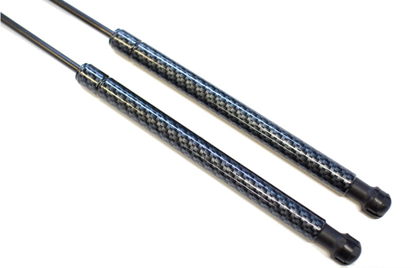 Carbon Fiber Hydrographic Gas Hood Struts for 2005-14 Ford Mustang Detail