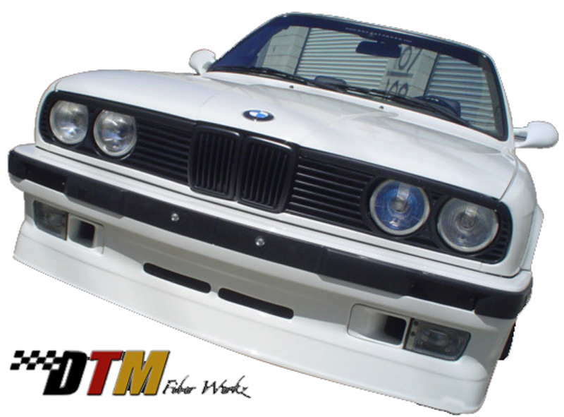 DTM Fiber Werkz BMW E30 AP Style USDM Front Bumper Apron View 3