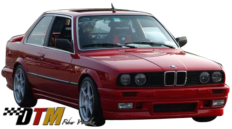 DTM Fiber Werkz BMW E30 BRYTN Front Bumper Mounted View 2