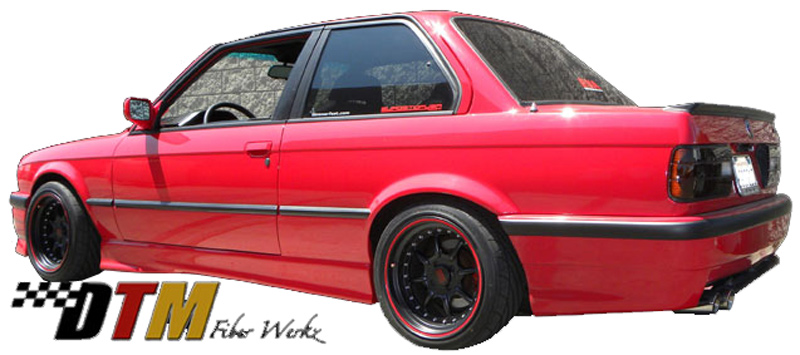 DTM Fiber Werkz E30 E36 M3 Style Rear Bumper Mounted 3