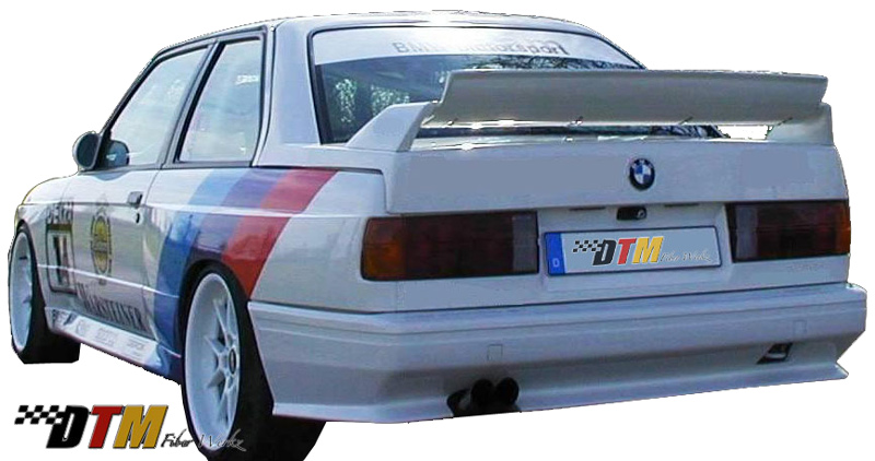 DTM Fiber Werkz E30 E36 M3 Style Rear Bumper Mounted 4