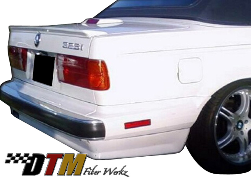 DTM Fiber Werkz BMW E30 ES Rear Bumper Apron Mounted View 1