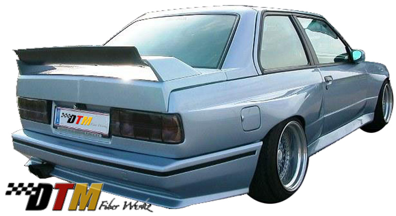 DTM Fiber Werkz BMW E30 RG GTS Style Rear Bumper Mounted 1