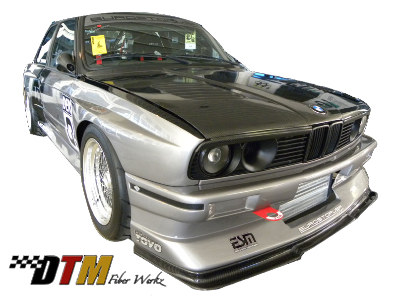 DTM Fiber Werkz BMW E30 EVO R Style Widebody Front Fenders View 1