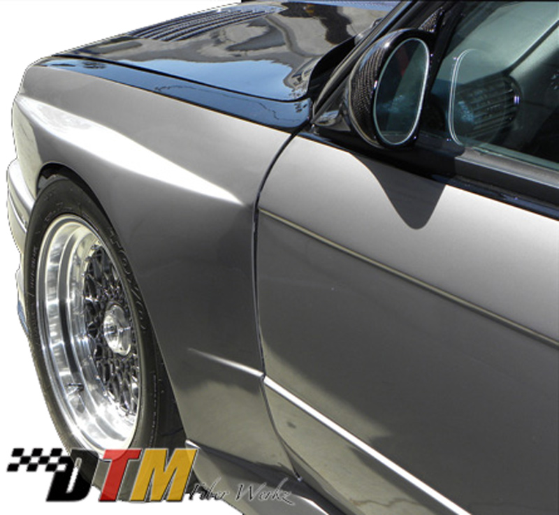 DTM Fiber Werkz BMW E30 EVO R Style Widebody Front Fenders View 4