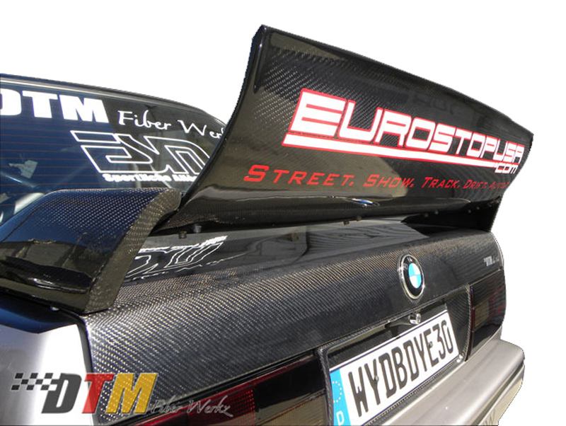 DTM Fiber Werkz BMW E30 EVO DTM Spoiler CFRP Base CFRP Super Long Gurney Flap 3
