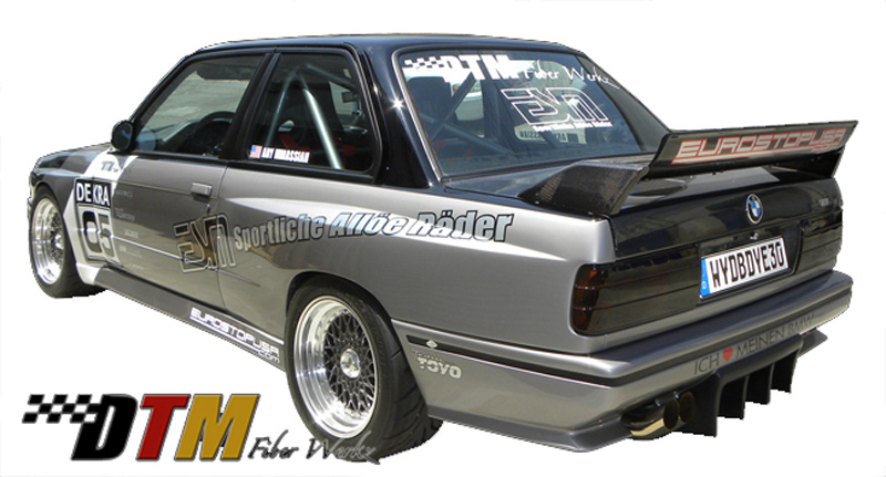 DTM Fiber Werkz BMW E30 EVO DTM Spoiler CFRP Base CFRP Super Long Gurney Flap 4