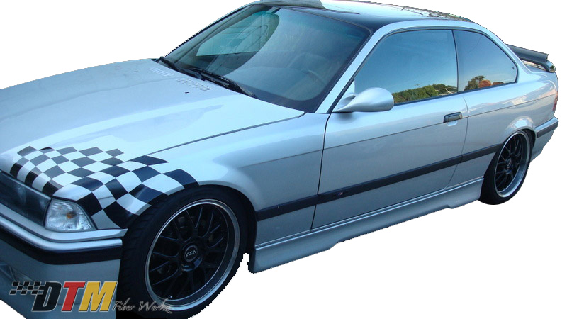 DTM Fiber Werkz BMW E36 HM Style Side Skirts FRP View 1