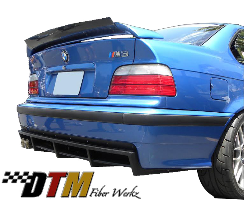 DTM Fiber Werkz BMW E36 M3 DTM Style Rear Diffuser [FRP] View 1