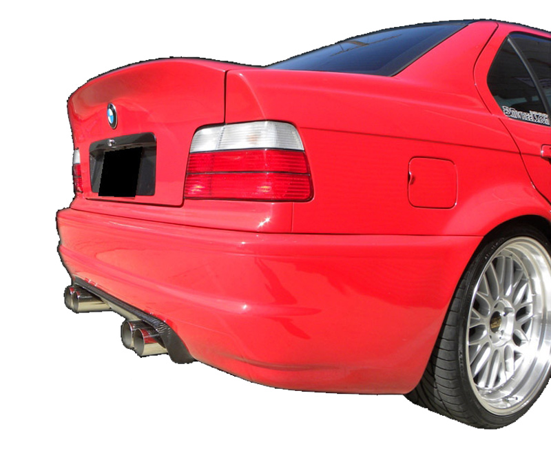 DTM Fiber Werkz BMW E36 to E46 CSL Rear Bumper W Diffuser View 3