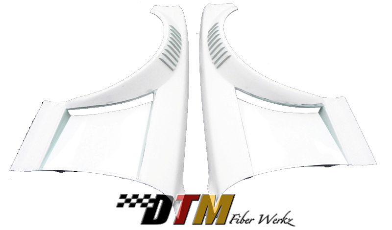 DTM Fiber Werkz BMW E36 GTR-S Style Vented Widebody Front Fenders View 3