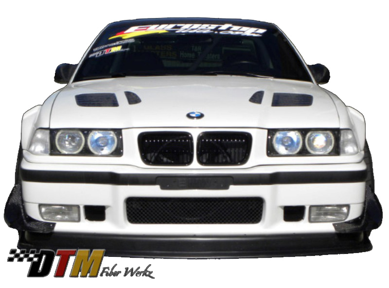 DTM Fiber Werkz BMW E36 GTR-S Style Vented Widebody Front Fenders View 4