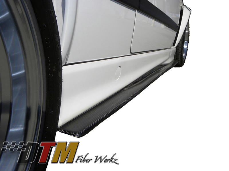 DTM Fiber Werkz BMW M3 GTR-S Side Skirt Diffuser Extensions View 3