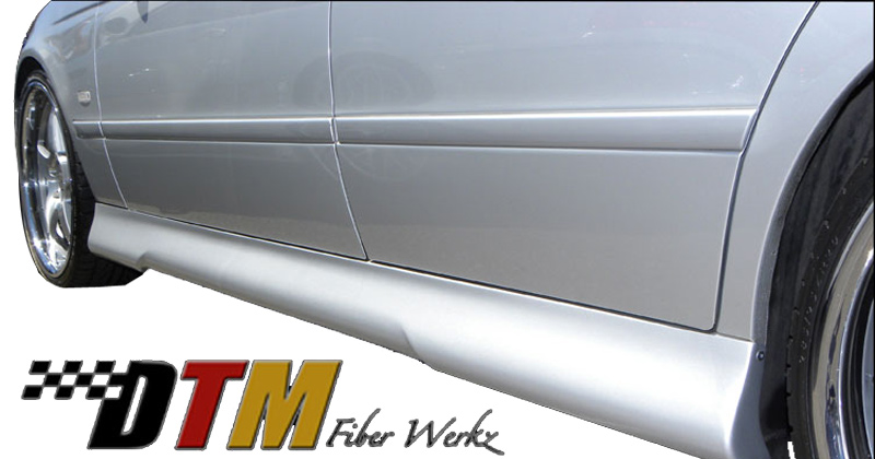 DTM Fiber Werkz BMW E39 HM Style Side Skirts Mounted FRP View 1