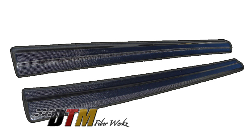 DTM Fiber Werkz BMW E46 Side Diffuser Extensions In Optional Carbon Fiber