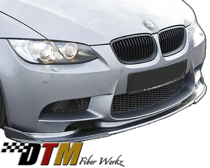 DTM Fiber Werkz BMW E9X M3 HM Style Front Lip View 2