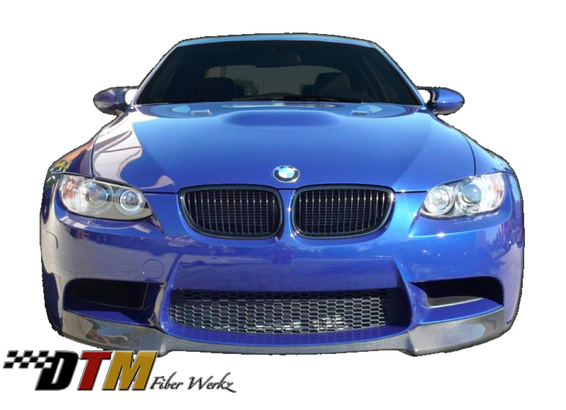 DTM Fiber Werkz BMW E9X M3 VRS Style Front Lip View 1