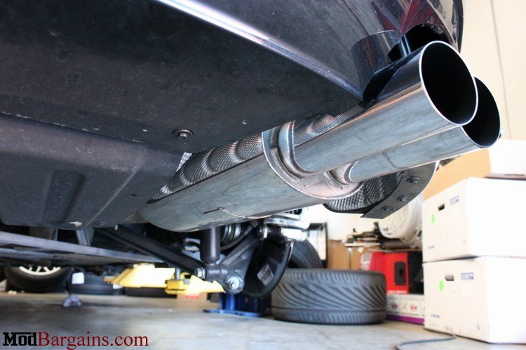 Eisenmann Exhaust Quad Tip Installed Tip Detail