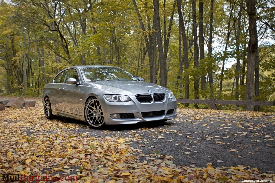 Titanium Forgestar F14 on E92 335i Front: 19x8.5 Rear: 19x10