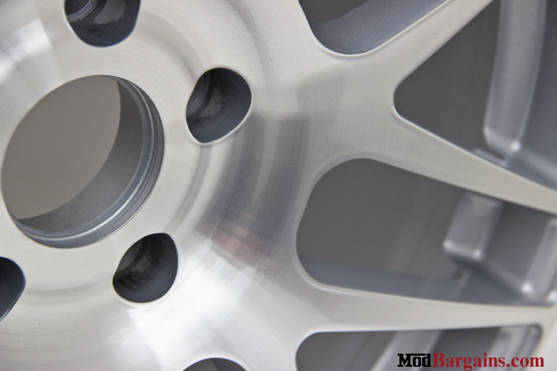 Close view of Forgestar F14 with Brushed Titanium finish in stock at ModBargains.com