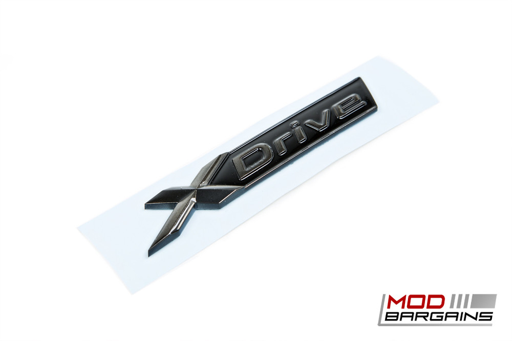 IND Matte Black Gloss Black Black Chrome Rear Trunk Badge Emblem 2017+ BMW G30 5-Series xDrive