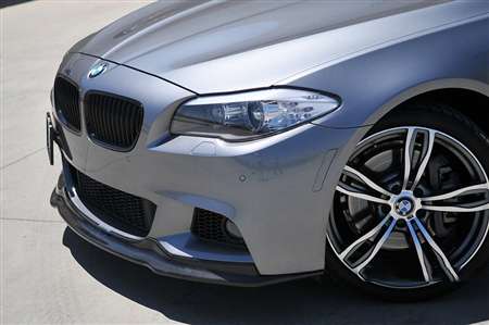 BMW F10 5 Series M Sport Carbon Fiber Front Spoiler Front Driver View