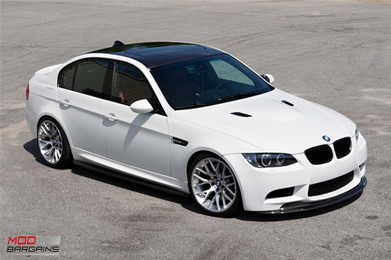 BMW E90 E92 E93 M3 Carbon Fiber Front lip, uv Protetcted, 4 pieces, JL Motoring, Modbargains.com