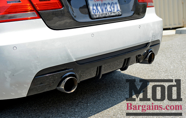 Carbon Fiber Performance Style Rear Diffuser for 2007-12 BMW 328i E92 Coupe Half CF 002