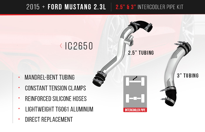MBRP Intercooler Pipe info for Ford Mustang EcoBoost S550